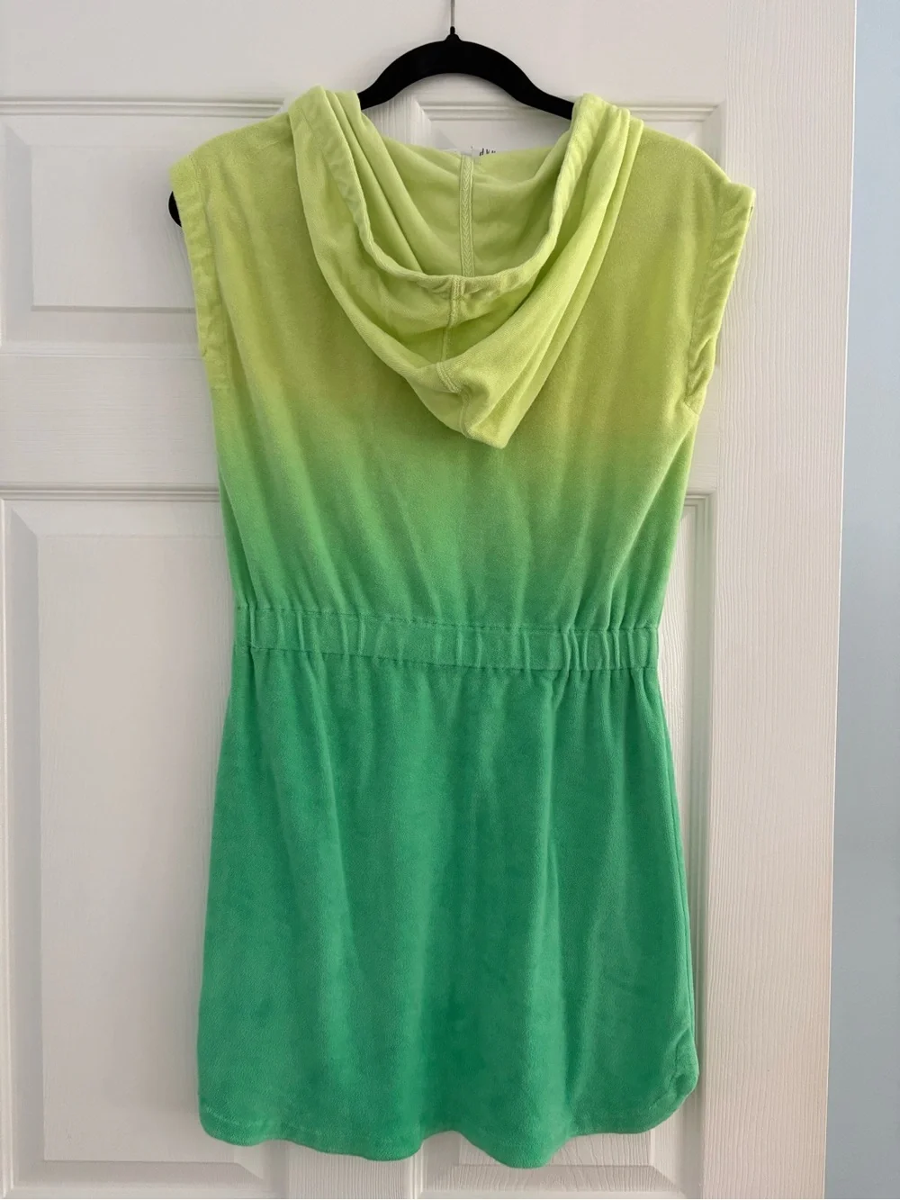 GAP Yellow to Green Ombre Hooded Terry Dress